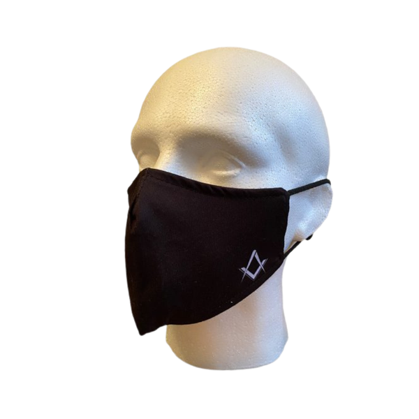 Masonic Black Face Cover with S&C Motif