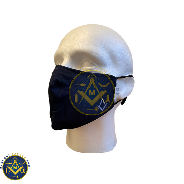 Masonic Navy Blue Face Cover with S&C Motif