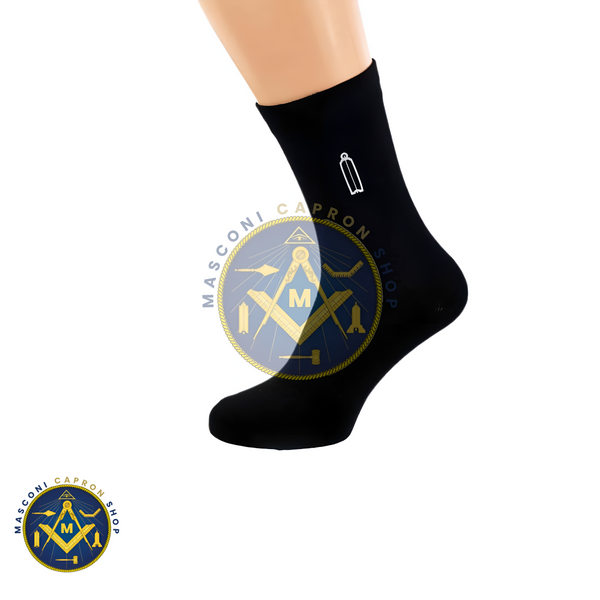 Masonic Junior Warden Mens Black Socks