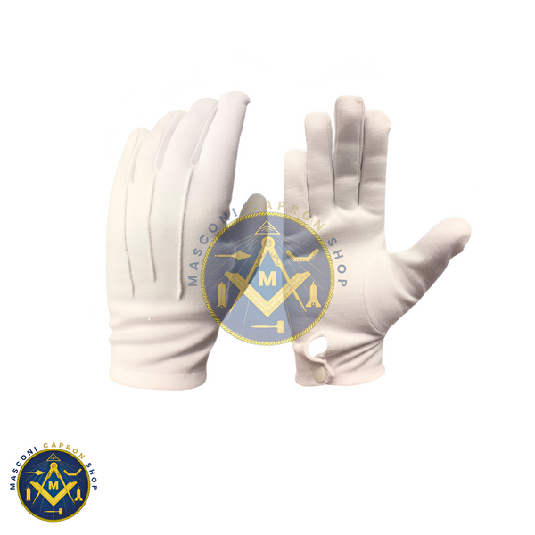 Masonic White 100% Cotton Gloves