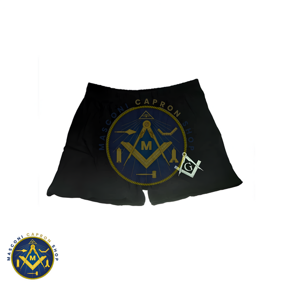 Masonic Boxer Shorts with Silver Design available with or without G