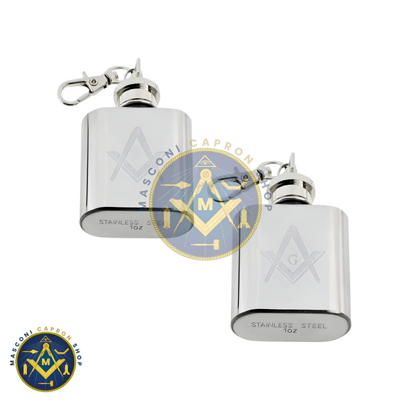 Masonic Engraved 1oz Keyring Hipflask