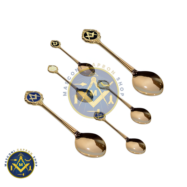 Gold Plated Souvenir Spoon with MASONIC Design Motif