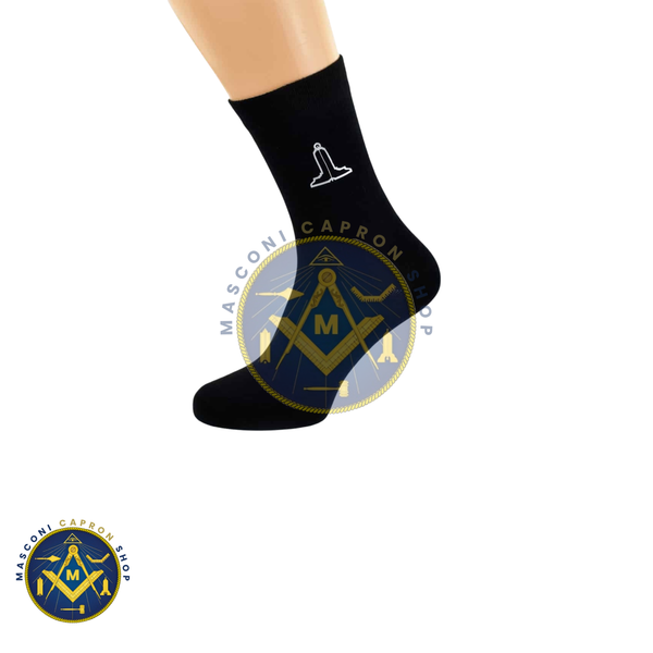 Masonic Senior Warden Mens Black Socks