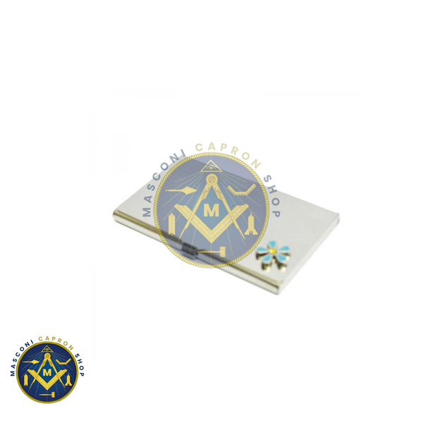 Forget Me Not Design Polished Card Case