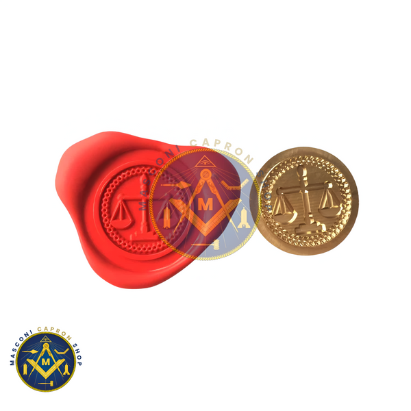 Single Wax sealing coin design 148 Scales Of Justice, Judge Lawyer Solicitor design
