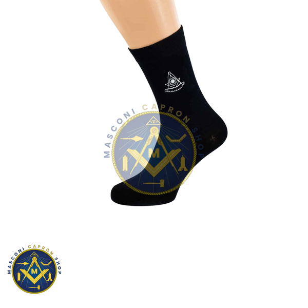 Masonic Past Master Mens Black Socks