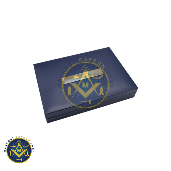 Masonic Freemason Square & Compass Silver/Gold Gift Set with Presentation Box