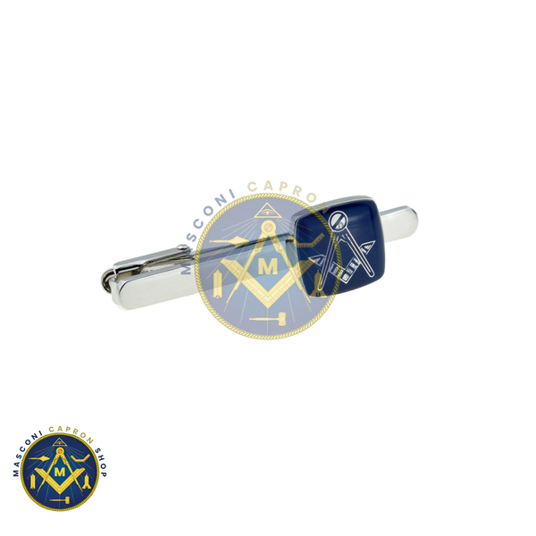 Masonic Blue & Silver Tie Clip (No G)
