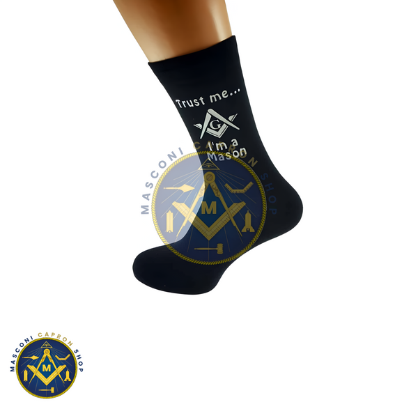 Trust me I’m a Mason With Masonic G/Without G Design Mens Cotton Rich Socks