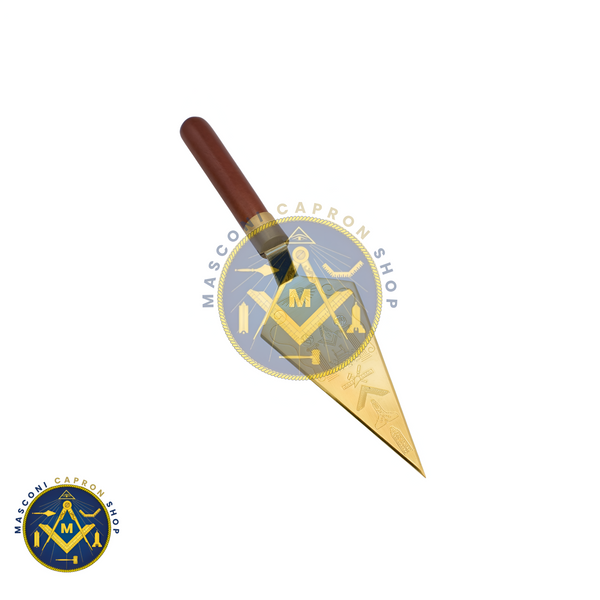 Masonic Freemason working Gold Trowel (Engravable)