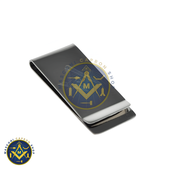Money Clip featuring Engraved Masonic Design With G/Without G