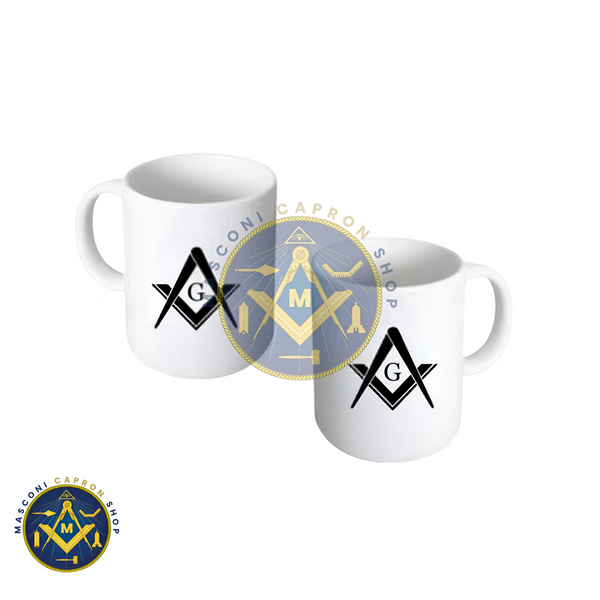 Masonic with G Design Ceramic Mug In Box