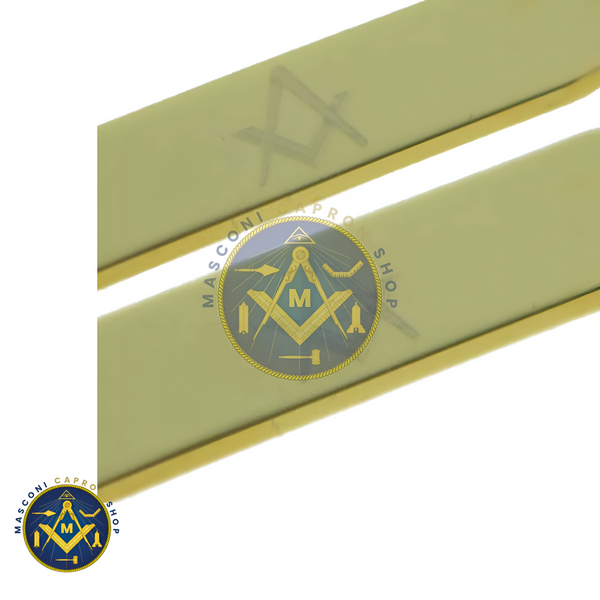 Gold Plated Masonic Engraved Collar Stiffeners